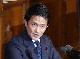 Japan main opposition party's leader Ogawa in parliament