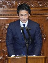 Japan main opposition party's leader Ogawa in parliament