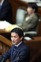 Japan main opposition party's leader Ogawa in parliament