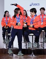 Athletes' press conference after Milan Cortina Olympics