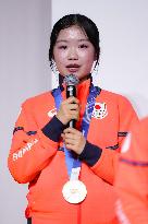 Athletes' press conference after Milan Cortina Olympics