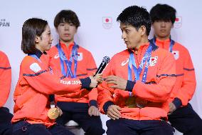 Athletes' press conference after Milan Cortina Olympics