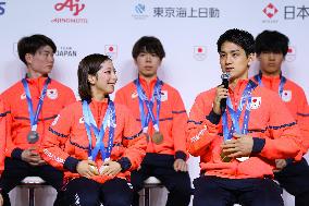 Athletes' press conference after Milan Cortina Olympics
