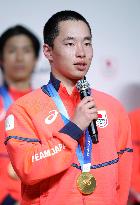 Athletes' press conference after Milan Cortina Olympics