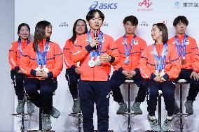 Athletes' press conference after Milan Cortina Olympics