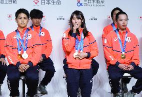 Athletes' press conference after Milan Cortina Olympics