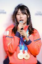 Athletes' press conference after Milan Cortina Olympics