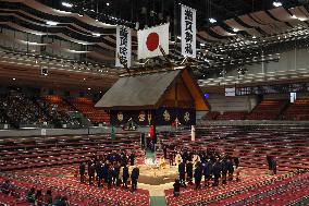 Ritual ahead of Spring Grand Sumo Tournament