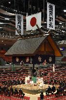 Ritual ahead of Spring Grand Sumo Tournament