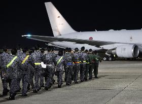 ASDF transport plane departs for Maldives
