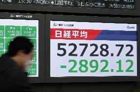 Tokyo stocks plunge