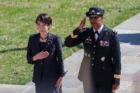 Japan PM Takaichi at Arlington cemetery