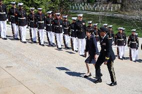 Japan PM Takaichi at Arlington cemetery