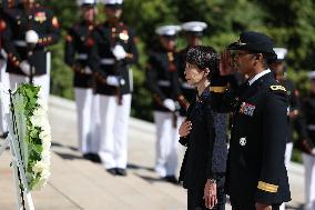 Japan PM Takaichi at Arlington cemetery