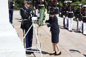 Japan PM Takaichi at Arlington cemetery