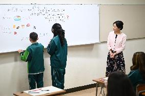Princess visits school for Brazilians in Shizuoka Pref.
