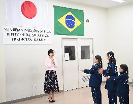 Princess visits school for Brazilians in Shizuoka Pref.