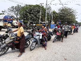 Gasoline shortage in Myanmar