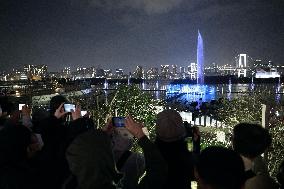 150-meter-tall fountain completed in Tokyo
