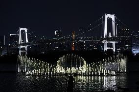 150-meter-tall fountain completed in Tokyo