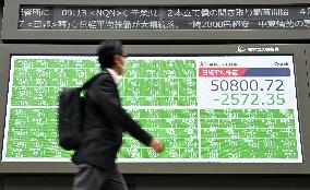 Tokyo stocks plunge in morning