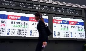 Tokyo stocks tumble