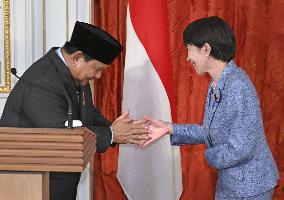 Japanese PM Takaichi and Indonesian President Prabowo