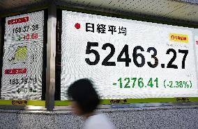 Tokyo stocks plunge