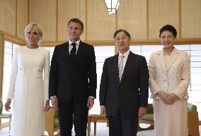 Emperor meets with French president