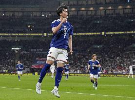 Football: Friendly between Japan vs. England