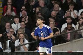 Football: Friendly between Japan vs. England