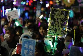 "No War" demonstration in Japan