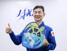 Astronaut Yui meets press