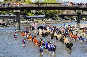 Rite at Ise Jingu shrine in Mie Pref.