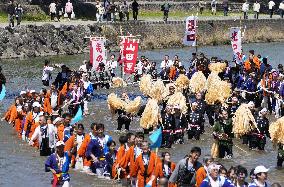 Rite at Ise Jingu shrine in Mie Pref.