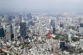View of central Tokyo