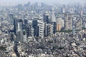 View of central Tokyo