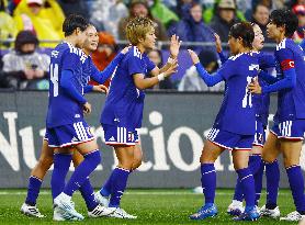 Football: friendly between Japan and U.S.