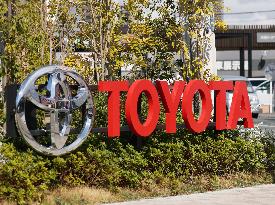 Toyota Motor Corporation signboard and logo