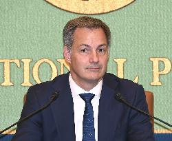 U.N. Development Program chief meets media in Tokyo