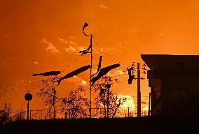 Wildfires in northeastern Japan