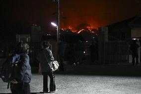 Wildfires in northeastern Japan