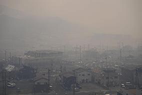 Wildfires in northeastern Japan