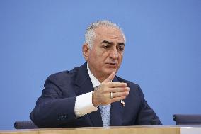 Exiled Iranian opposition leader Reza Pahlavi in Berlin