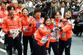 Parade by Olympic, Paralympic athletes