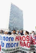 Hibakusha rally in New York ahead of NPT review conference