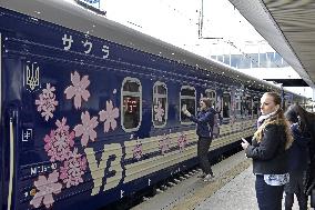 Cherry blossom train in Ukraine