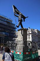 Banksy statue in London