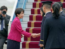 Japan PM Takaichi leaves Hanoi