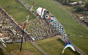 Huge carp streamer in eastern Japan